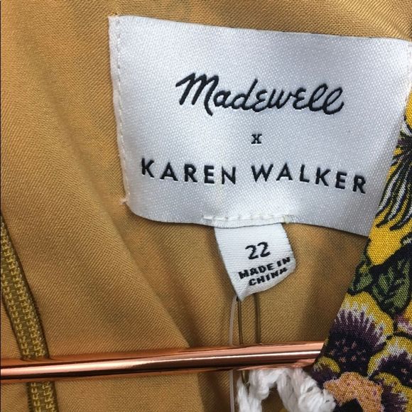 Madewell Karen Walker Yellow Floral Dress NWT 22 - Picture 11 of 11